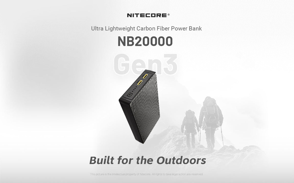 スマホアクセサリー NITECORE NB20000 GEN3 Nitecore NB20000 Gen 3 Power Bank – Zpacks