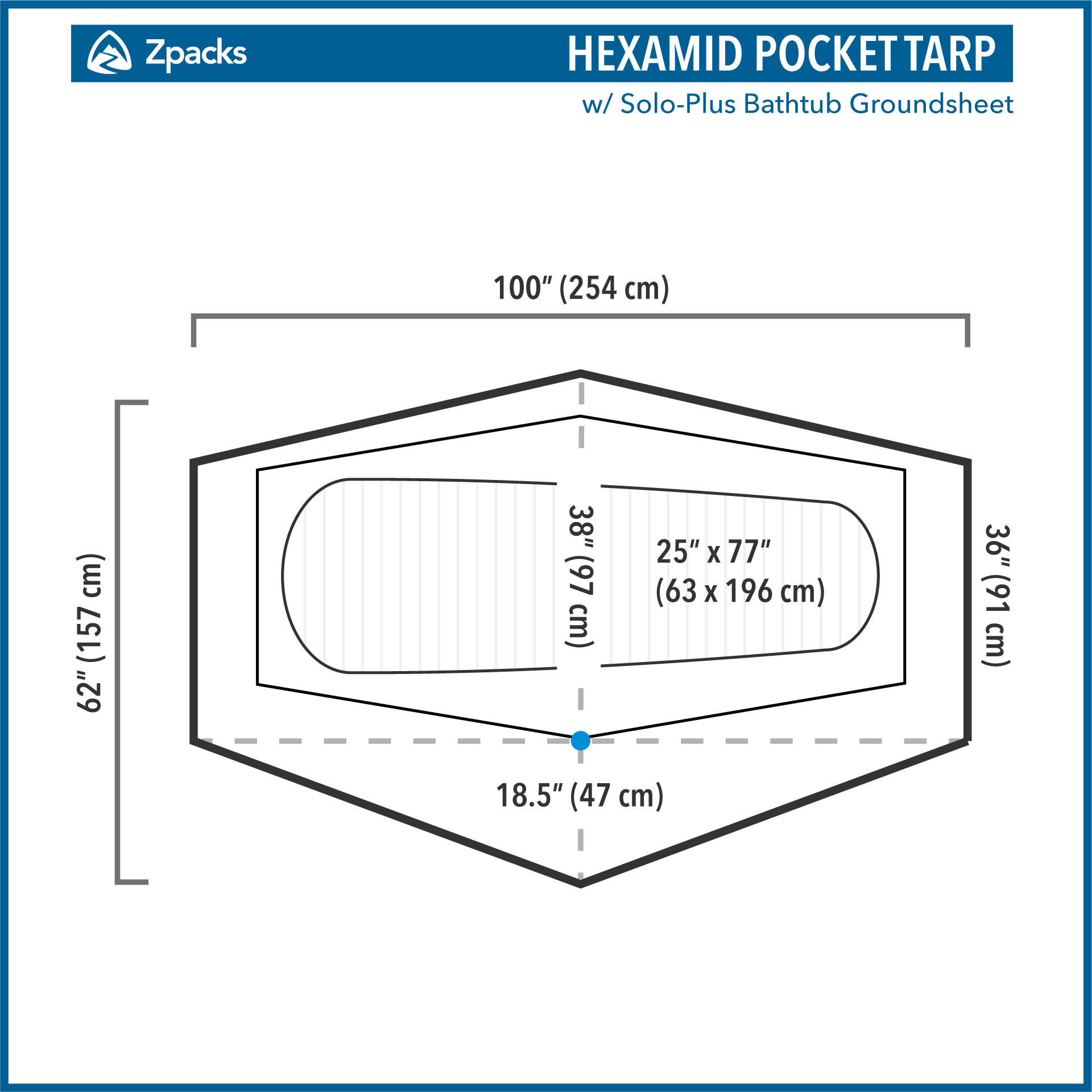 Hexamid Pocket Tarp - 1P UL Backpacking Shelter | Zpacks