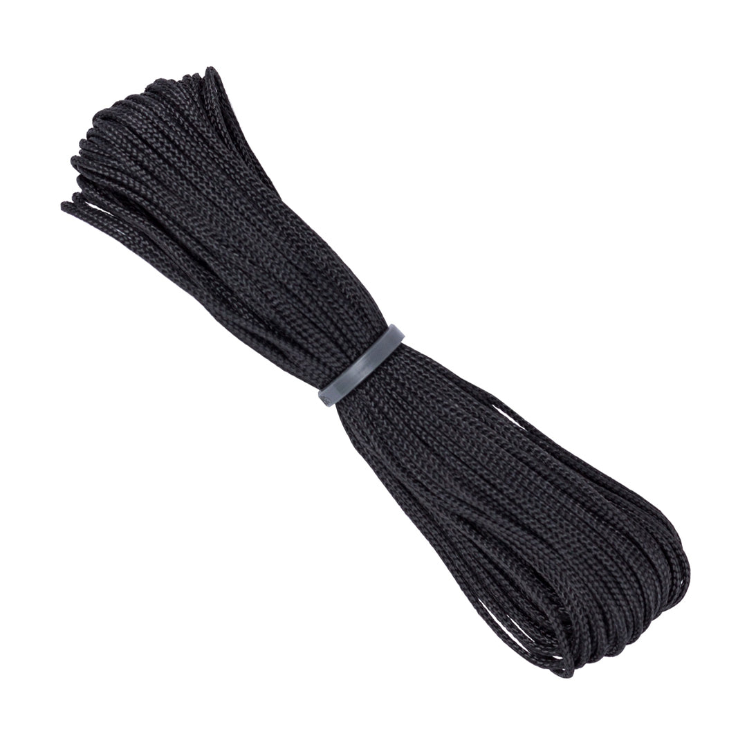 black cord elastic rope band knot