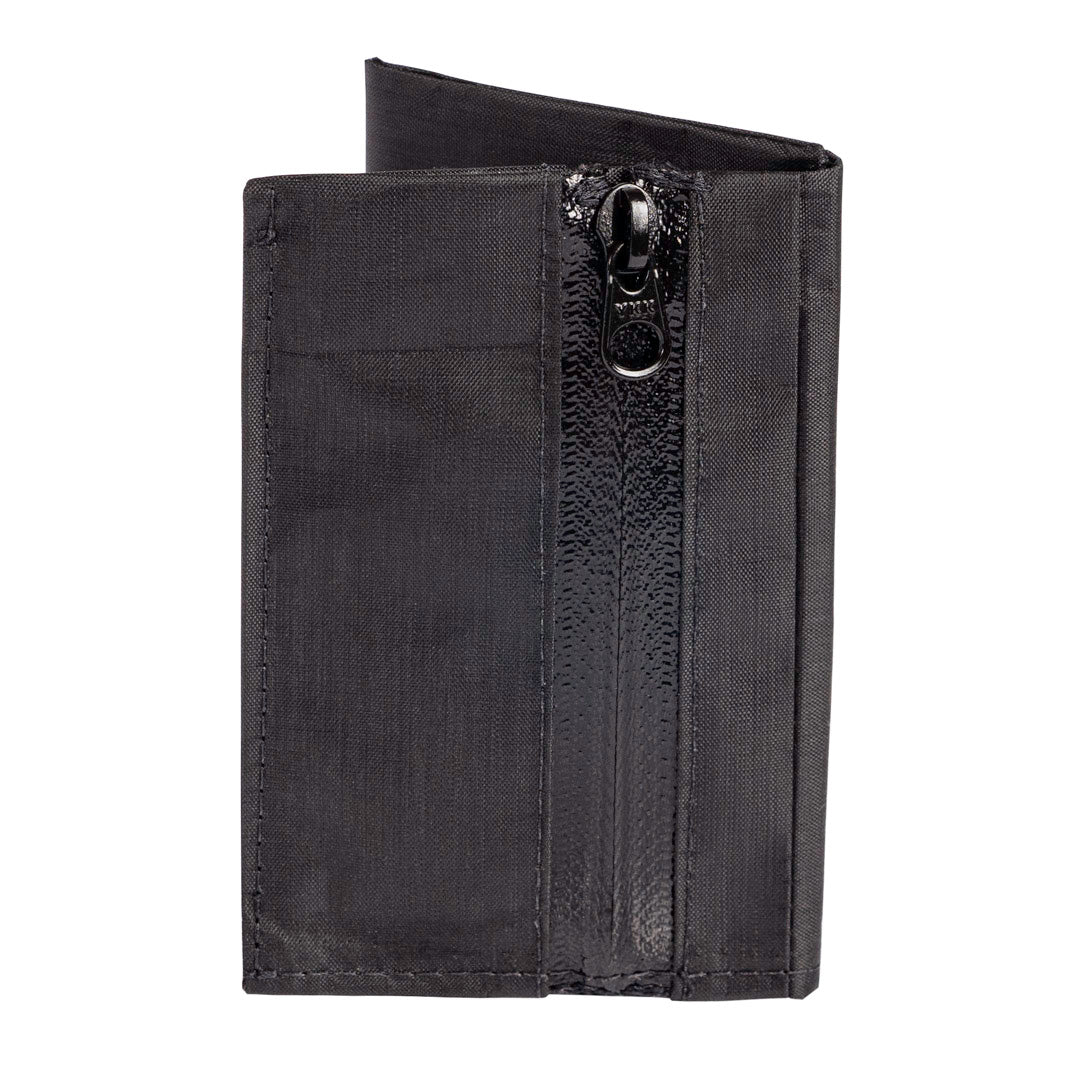 Mens Wallet Waterproof Canvas Zipper Arrounded Large Capacity Accordion Folded Cash Cards Phone Holder Long Wallet